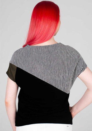 Футболка с ассиметричными деталями Comma Ci