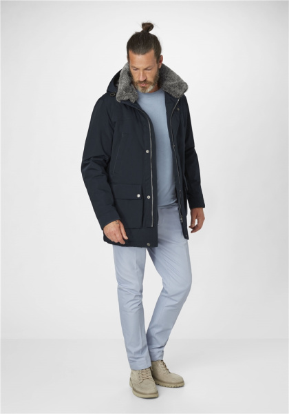 Удлиненная куртка с воротником из меха Illumination S4Jakets