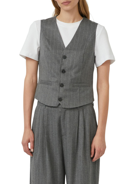 Жилет на легкой подкладке облегающего кроя в тонкую полоску S.Oliver