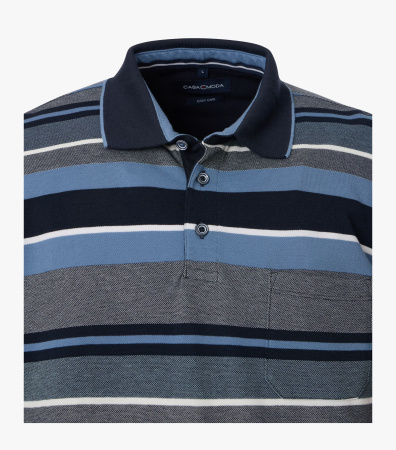 Рубашка-поло в полоску Casa Moda
