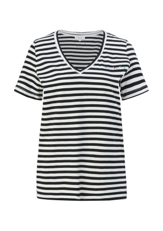 Футболка в полоску с V-образным вырезом  S.Oliver