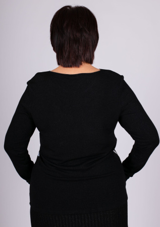 Футболка из черного трикотажа с люрексом Barbara Lebek