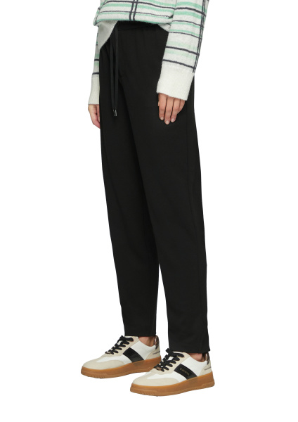 Трикотажные черные брюки со структурой S.Oliver