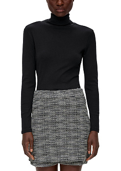 Водолазка из хлопка черная S.Oliver