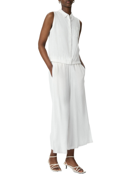 Белая блузка без рукавов на пуговицах Comma Ci