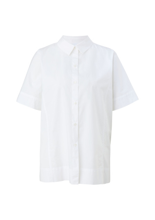 Белая блуза с коротким рукавом свободного кроя CommaCi