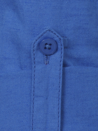 Блуза ярко-синего цвета из смеси льна и хлопка Via Appia