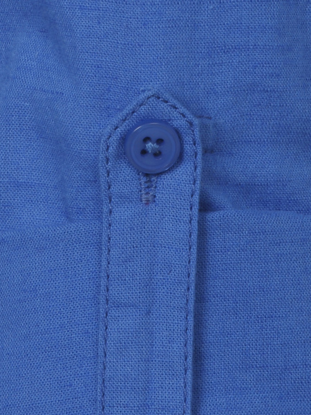 Блуза ярко-синего цвета из смеси льна и хлопка Via Appia