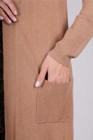Песочный кардиган с карманами Comma