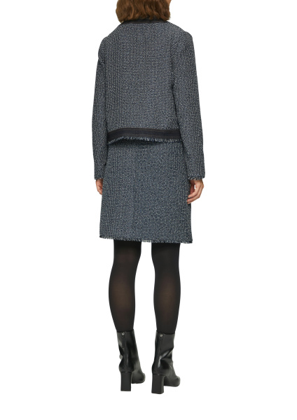 Жакет в стиле шанель с окантовкой из денима S.Oliver