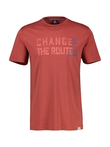 Хлопковая футболка с принтом Lerros