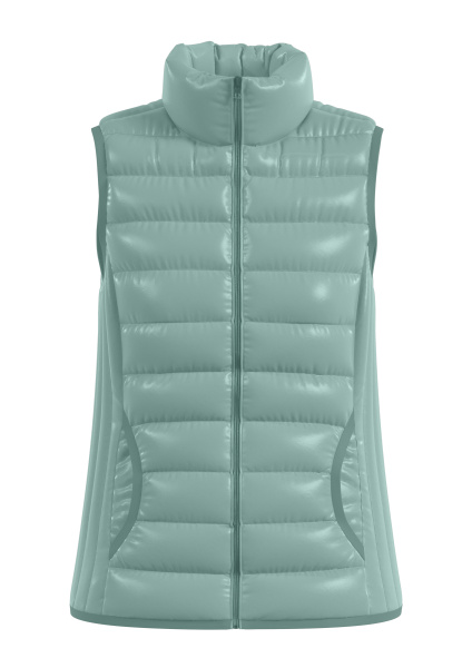 Стеганый жилет бирюзового цвета QS by S.Oliver