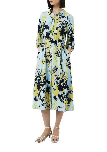 Платье-макси на пуговицах с принтом Comma