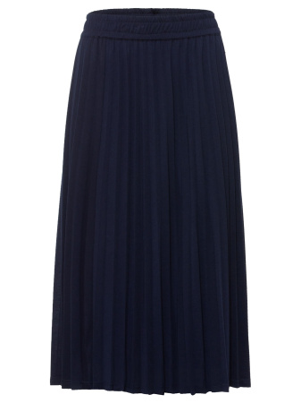 Трикотажная юбка-плиссе темно-синего цвета Olsen