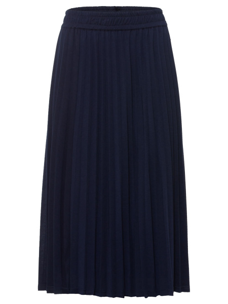 Трикотажная юбка-плиссе темно-синего цвета Olsen