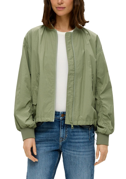 Ветровка-бомбер на молнии цвета хаки S.Oliver
