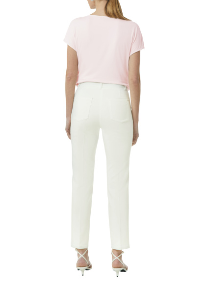 Классические брюки до щиколотки белого цвета Comma 