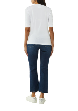 Белая футболка с коротким рукавом и горлом Comma Ci