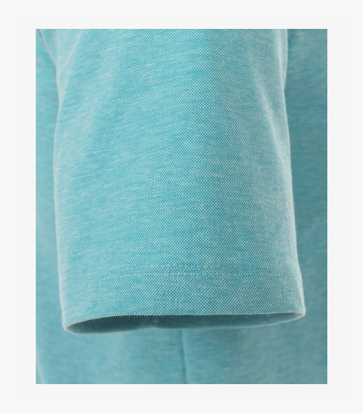 Рубашка поло с коротким рукавом бирюзовая Casa Moda