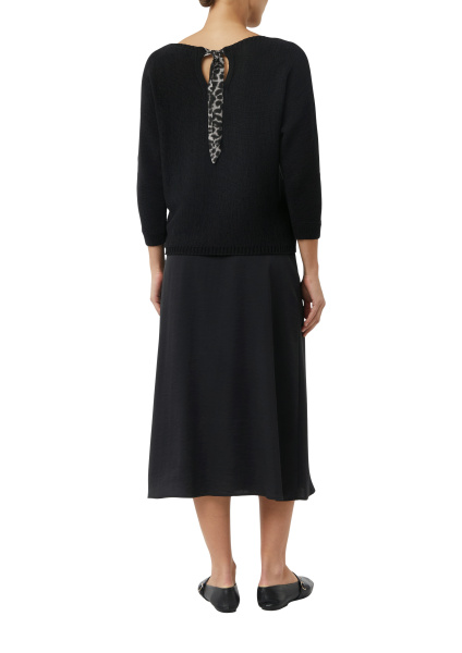 Джемпер с лентой с леопардовым принтом на спине Comma