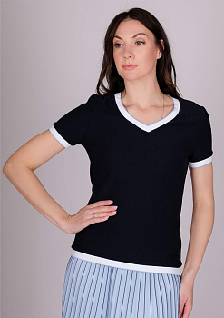 Футболка с V-образным вырезом Comma Ci