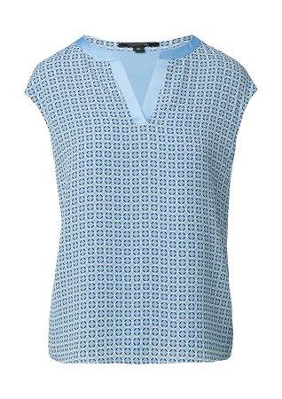 Блузка-топ с принтом и атласной отделкой Comma