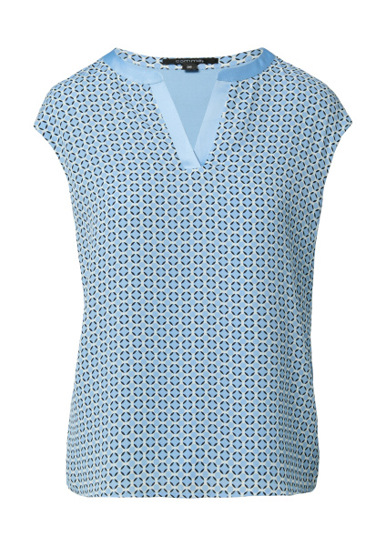 Блузка-топ с принтом и атласной отделкой Comma