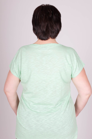 Футболка с фантазийным принтом ментолового цвета Via Appia