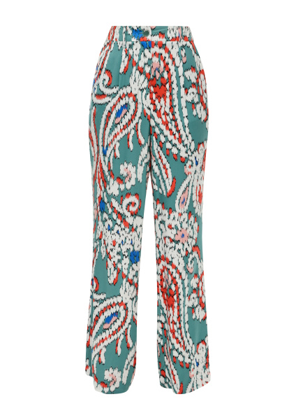 Прямые сатиновые брюки с принтом S.Oliver