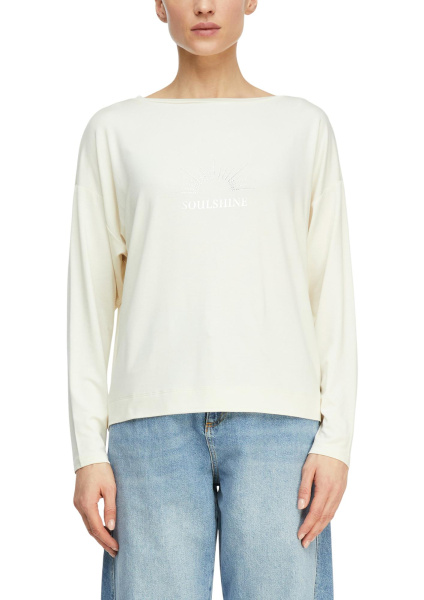 Лонгслив из вискозы с инкрустацией Comma