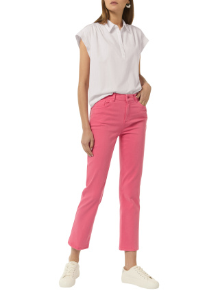 Розовая летняя блуза с коротким рукавом  CommaCi