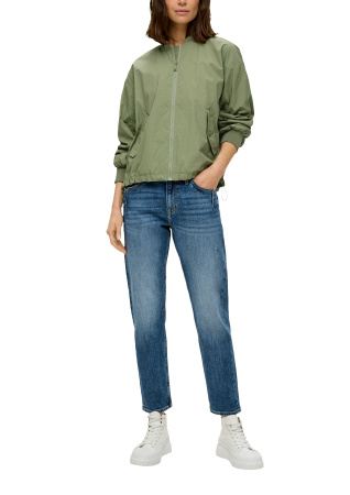 Ветровка-бомбер на молнии цвета хаки S.Oliver