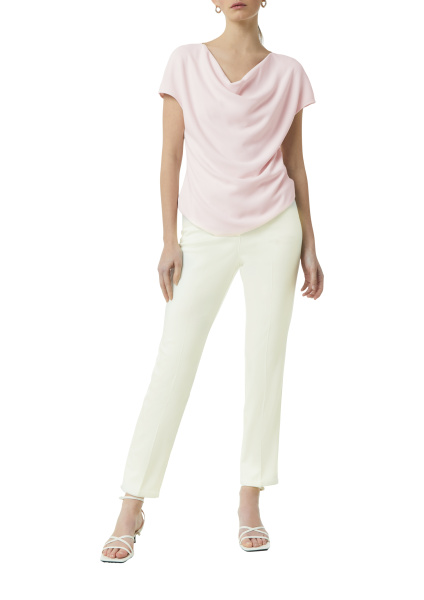 Классические брюки до щиколотки белого цвета Comma 