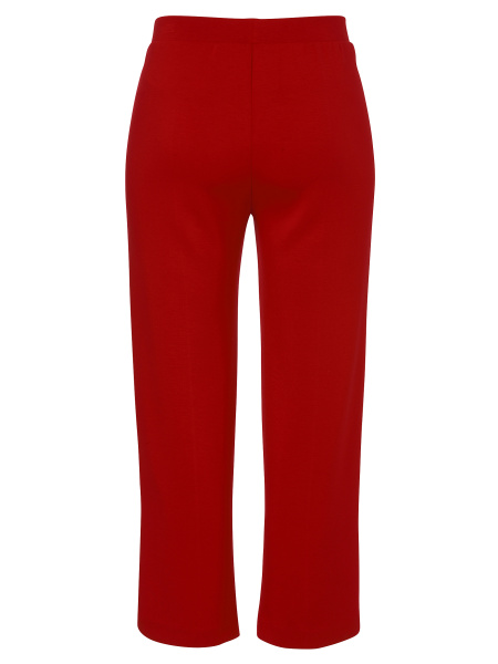 Укороченные брюки из трикотажа скуба красно-малиновые Via Appia