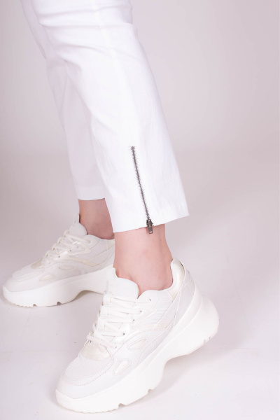 Белые узкие брюки с замочками внизу Via Appia