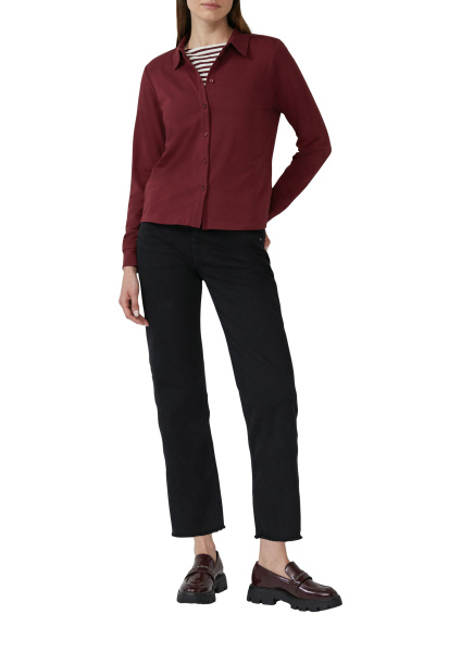 Трикотажная блуза бордового цвета  S.Oliver