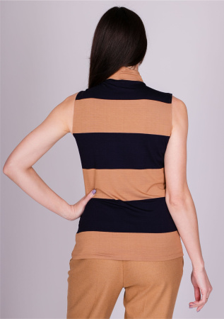 Футболка с воротником стойкой без рукавов Comma 