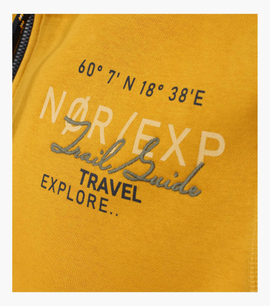 Толстовка на молнии желтая Casa Moda