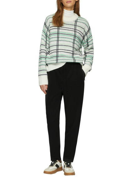 Трикотажные черные брюки со структурой S.Oliver