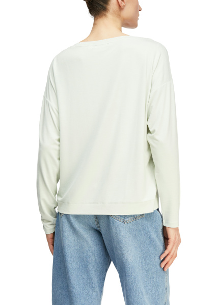 Лонгслив из вискозы с инкрустацией Comma