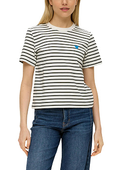 Укороченная футболка в полоску S.Oliver