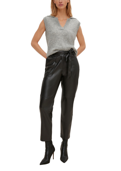 Брюки из искусственной кожи Comma