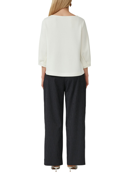 Элегантный свитшот из скубы молочного цвета S.Oliver