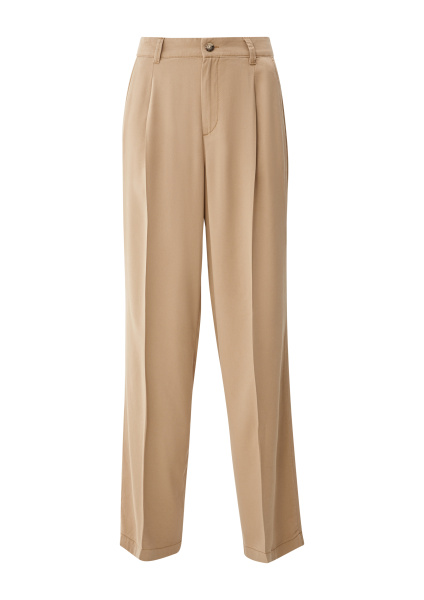Струящиеся песочные брюки из вискозы S.Oliver