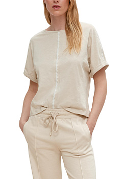 Хлопковая блуза-футболка  Comma Ci