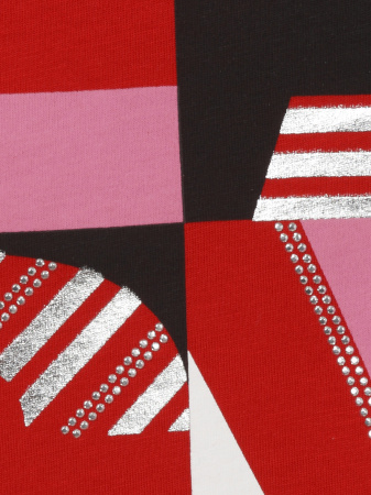 Красно-малиновая футболка с принтом Via Appia