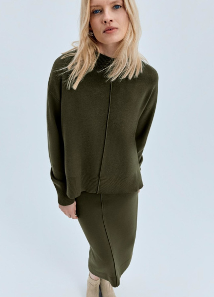 Юбка-миди из плотного трикотажа Comma