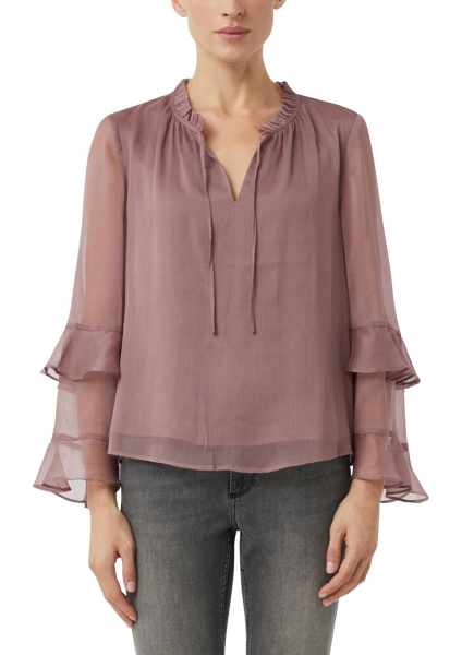 Блузка с женственными воланами из креп-шифона Comma