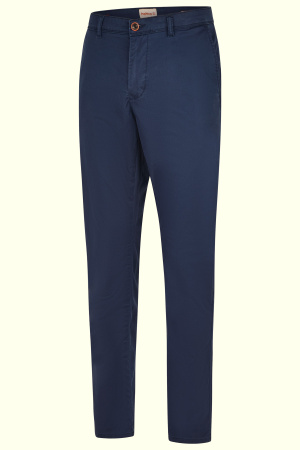 Хлопковые чиносы темно-синего цвета Harvey Hattric
