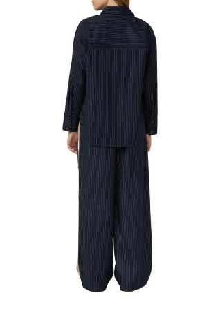 Блуза-жакет в тонкую полоску с эффектом оверсайз S.Oliver